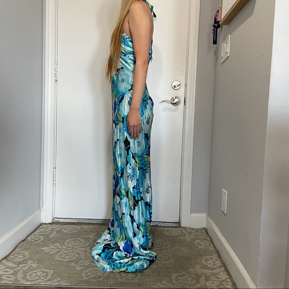 Vintage Aqua Blue Dress - Picture 3 of 4